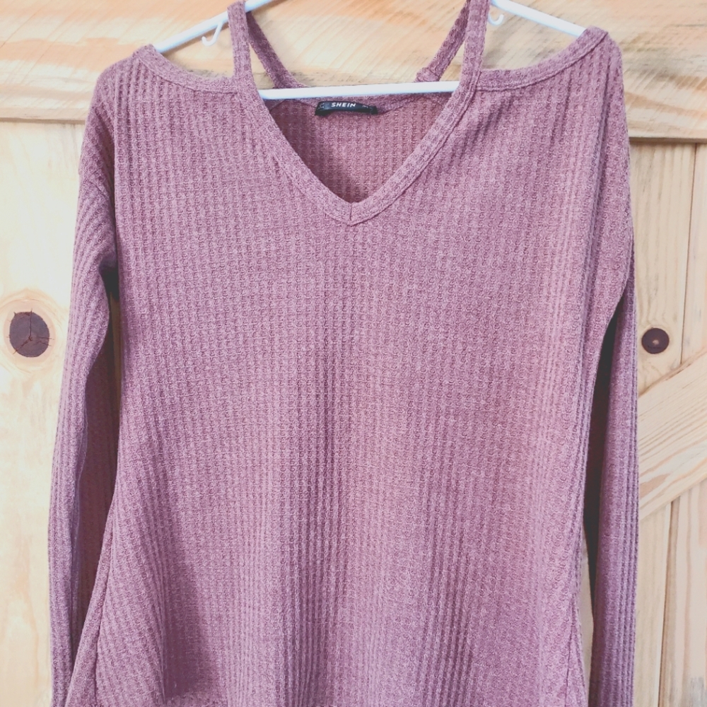 SHEIN shoulder cut out sweater, size medium